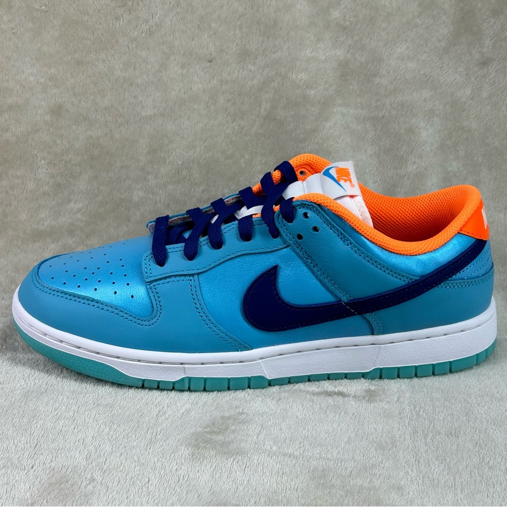 Nike Dunk Low SE Baltic Blue Total Orange Sneakers Men’s Size 10 NEW